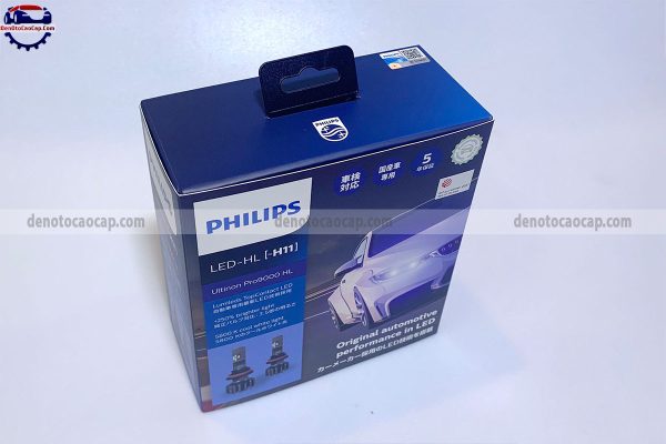 Hình ảnh 03 của Đèn Led Oto Siêu Sáng H11 Pro9000 Philips Ultinon Tăng Sáng 250% Chính Hãng