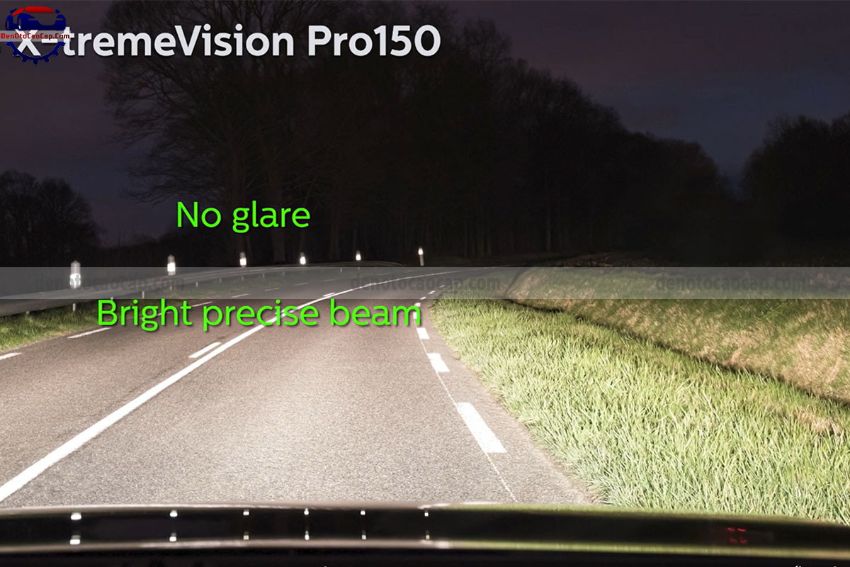 Hình ảnh 01 của Đèn Oto Siêu Sáng H1 Halogen Philips Pro150 X-TremeVision Tăng Sáng 150% Chính Hãng