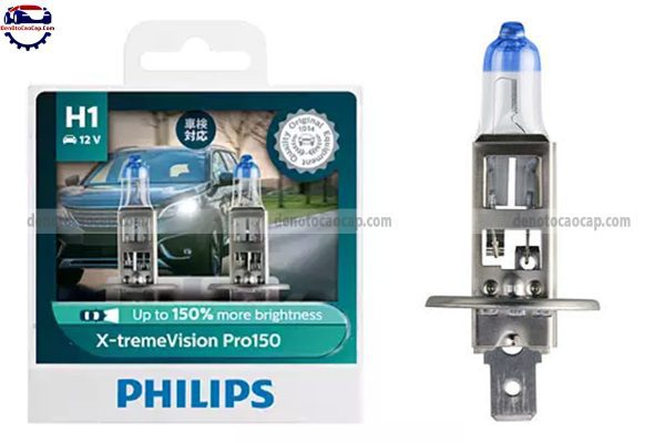 Hình ảnh 05 của Đèn Oto Siêu Sáng H1 Halogen Philips Pro150 X-TremeVision Tăng Sáng 150% Chính Hãng