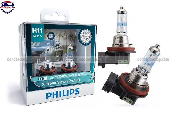 Hình ảnh 05 của Đèn Oto Siêu Sáng H11 Halogen Philips Pro150 X-TremeVision Tăng Sáng 150% Chính Hãng