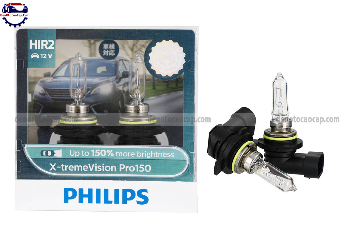 Hình ảnh 01 của Đèn Oto Siêu Sáng HIR2 Halogen Philips Pro150 X-TremeVision Tăng Sáng 150% Chính Hãng