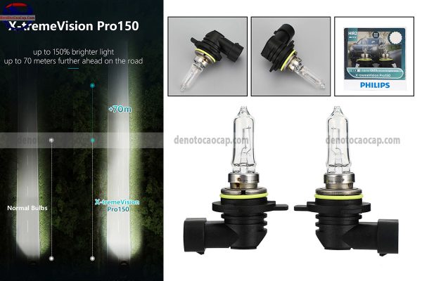 Hình ảnh 03 của Đèn Oto Siêu Sáng HIR2 Halogen Philips Pro150 X-TremeVision Tăng Sáng 150% Chính Hãng