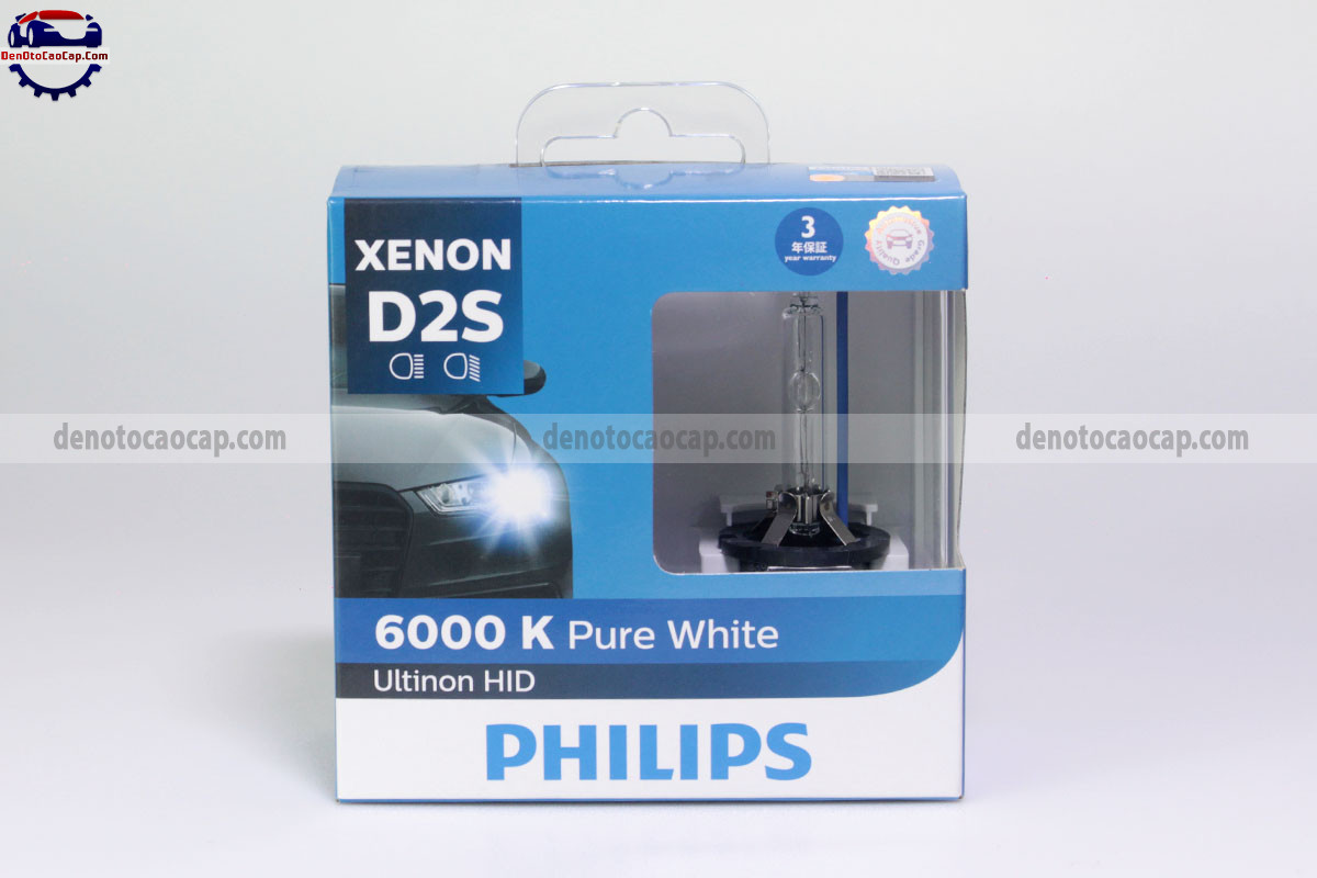 Hình ảnh 01 của Bóng Đèn Xenon Oto D2S Sáng Trắng 6000K Philips PureWhite Ultinon Chính Hãng