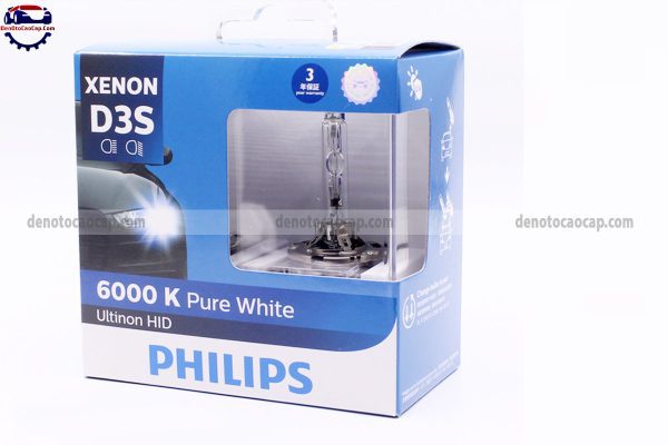 Hình ảnh 03 của Bóng Đèn Xenon Oto D3S Sáng Trắng 6000K Philips PureWhite Ultinon Chính Hãng