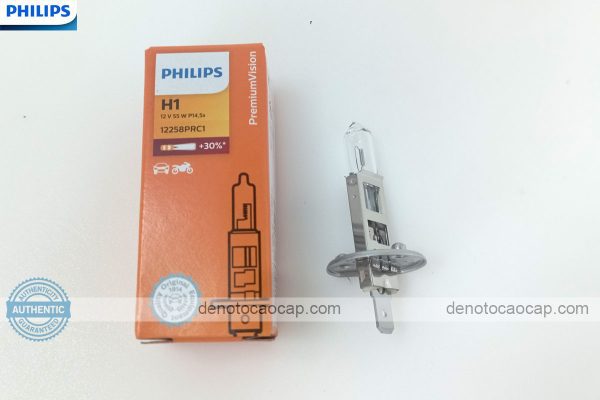 Hình ảnh 03 của Bóng Đèn Oto H1 Halogen Philips PremiumVision Tăng Sáng 30% Chính Hãng