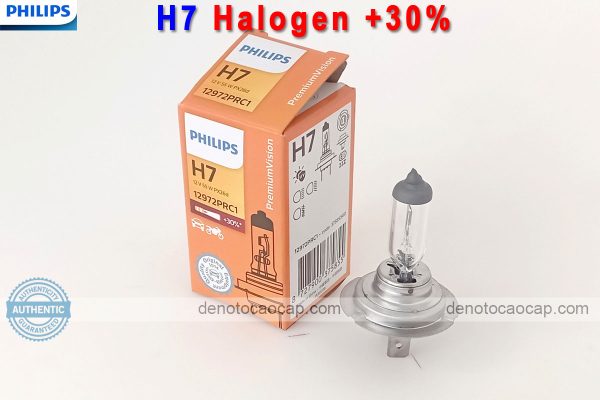 Hình ảnh 02 của Bóng Đèn Oto H7 Halogen Philips PremiumVision Tăng Sáng 30% Chính Hãng