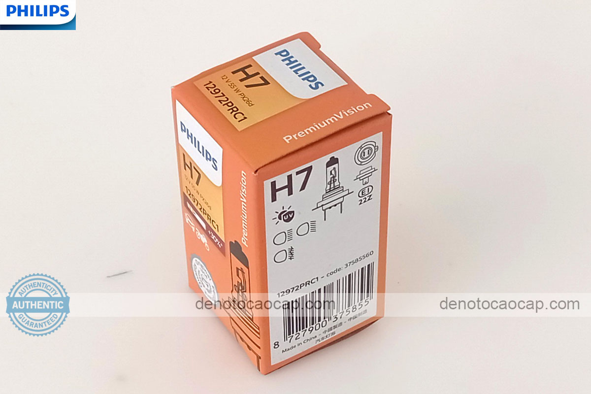 Hình ảnh 01 của Bóng Đèn Oto H7 Halogen Philips PremiumVision Tăng Sáng 30% Chính Hãng