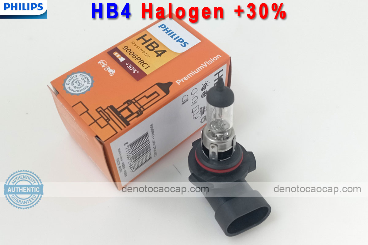 Hình ảnh 01 của Bóng Đèn Oto HB4 Halogen Philips PremiumVision Tăng Sáng 30% Chính Hãng