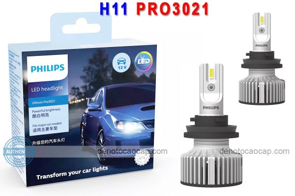 Hình ảnh 05 của Đèn led oto h11 philips ultinon pro3021 chính hãng