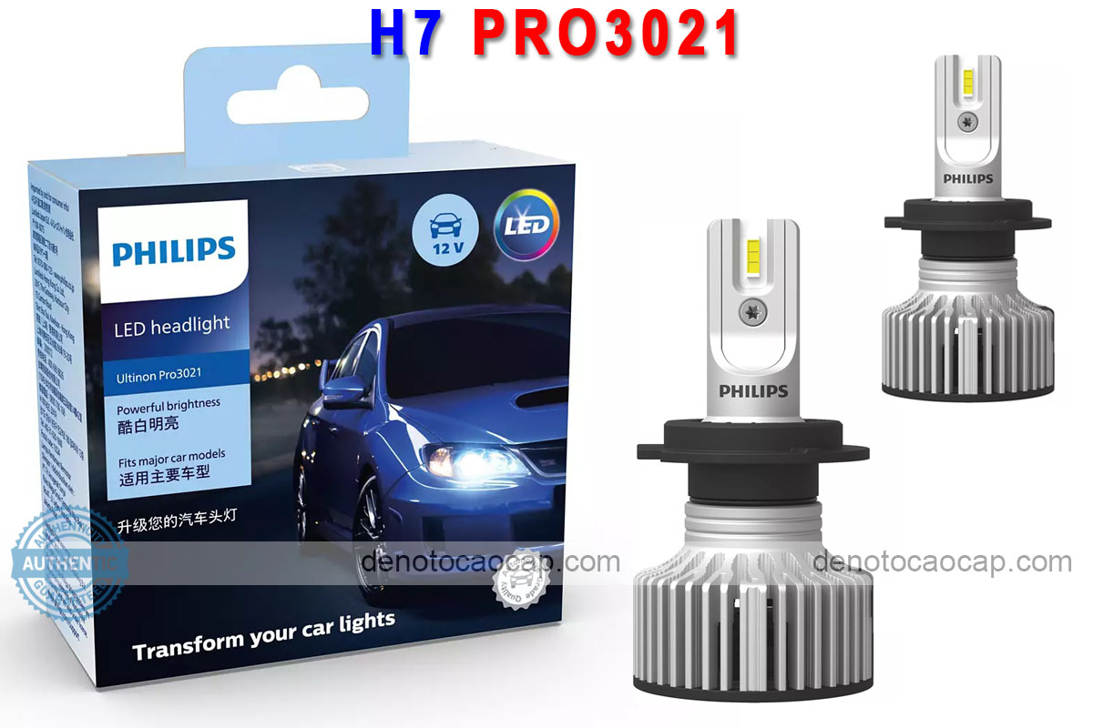 Hình ảnh 01 của Đèn led oto h7 philips ultinon pro3021 chính hãng