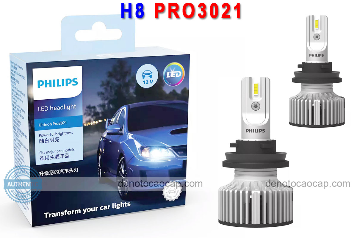 Hình ảnh 01 của Đèn led oto h8 philips ultinon pro3021 chính hãng