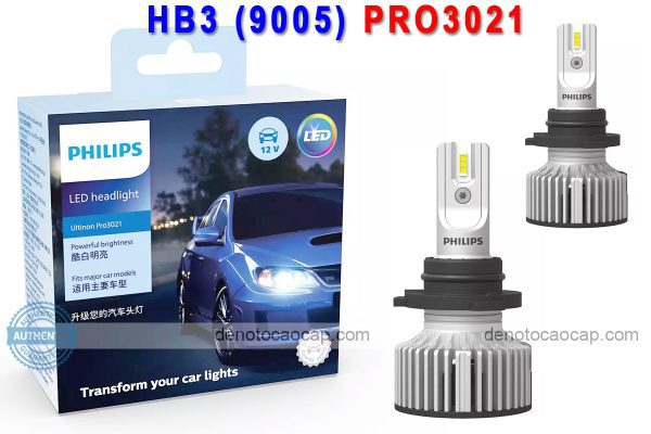 Hình ảnh 04 của Đèn led oto hb3 philips ultinon pro3021 chính hãng