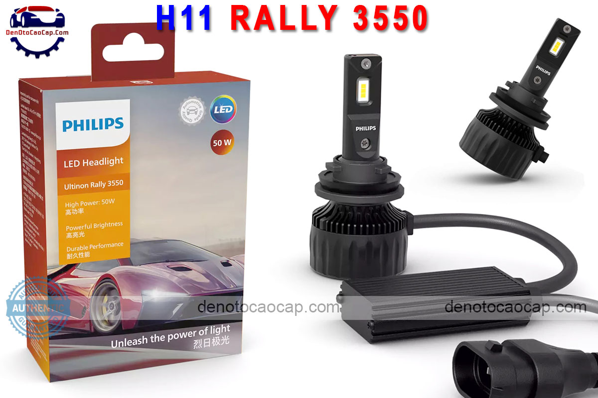 Hình ảnh 01 của Đèn led oto siêu sáng h11 philips rally 3550 50w +160%