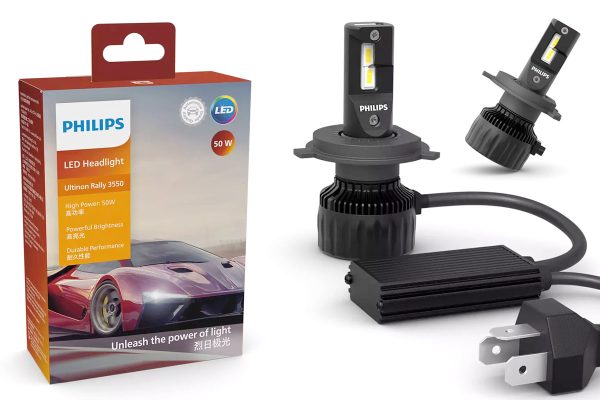 Đèn led oto siêu sáng h4 philips rally 3550 50w +160%