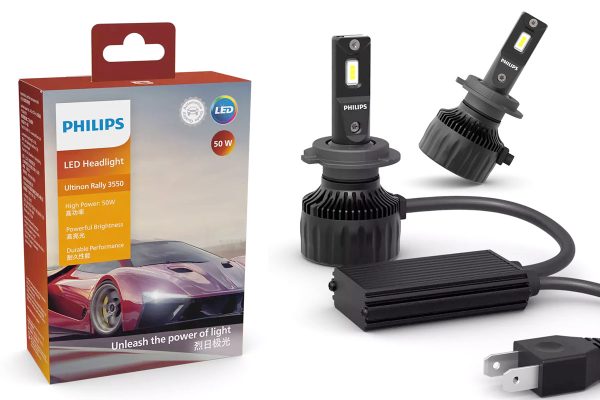 Đèn led oto siêu sáng h7 philips rally 3550 50w +160%