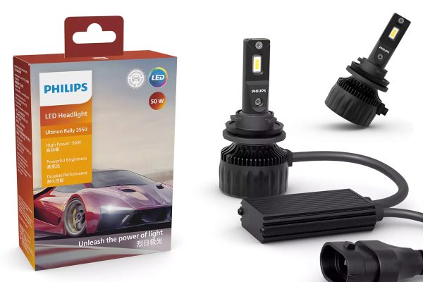 Đèn led oto siêu sáng h8 philips rally 3550 50w +160%