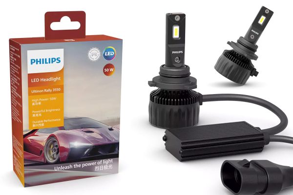 Đèn led oto siêu sáng hb3 philips rally 3550 50w +160%