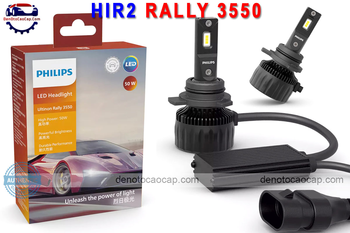 Hình ảnh 01 của Đèn led oto siêu sáng hir2 philips rally 3550 50w +160%